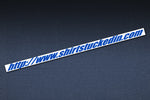 SHIRTSTUCKEDIN URL WEBSITE STICKER - Blue Reflective