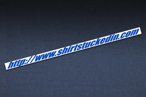 SHIRTSTUCKEDIN URL WEBSITE STICKER - Blue Reflective