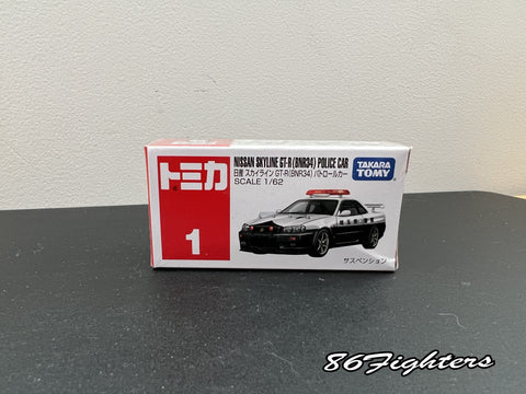 Tomica 1 : Nissan Skyline GT-R(BNR34) Police car