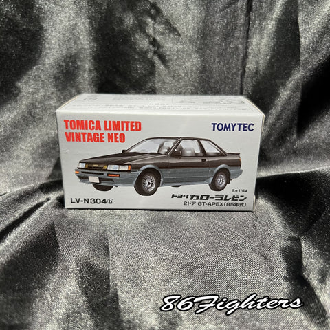 Tomica Limited Vintage NEO : N304b Corolla Levin 2door GT APEX '85 Black Gray