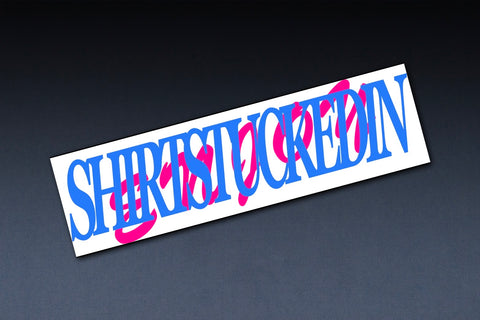 SHIRTSTUCKEDIN 2023 Printed Die-Cut sticker 4 - Reflective Blue
