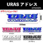 URAS sticker with URL address